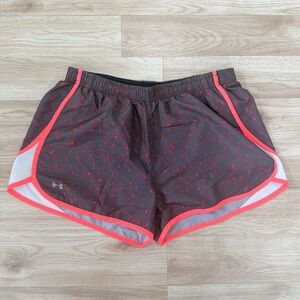 Under Armour Women's Black and Coral Athletic Shorts